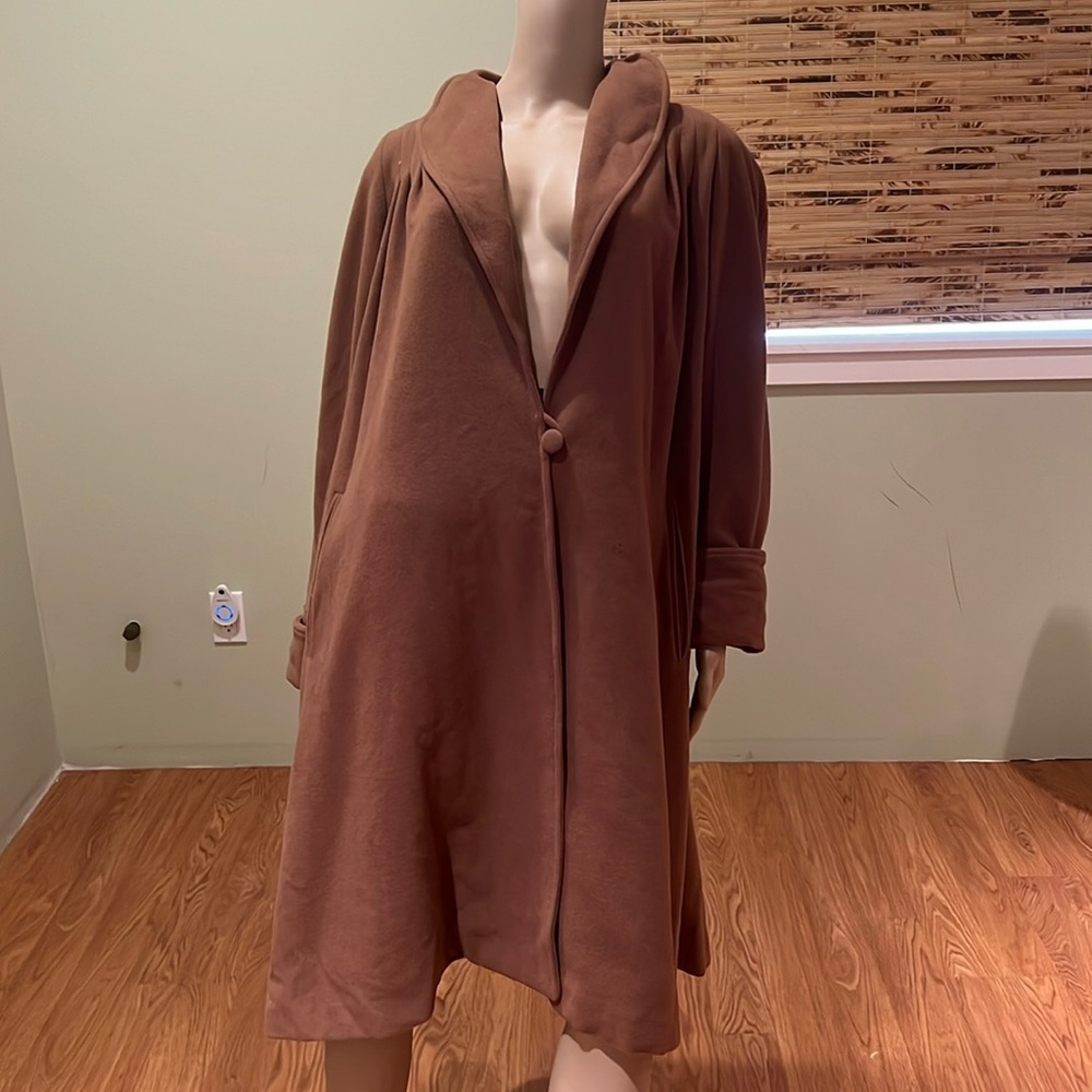 Fendi Authentic Vintage Wool Blend Single Button Made In Italy Swing Coat 42